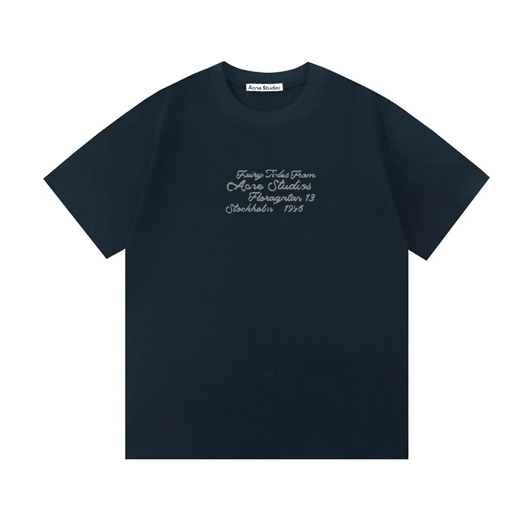 Acne Studios New Arrival logo Same Style t 100％ 32 ：Dark Blue Size：XS S M L